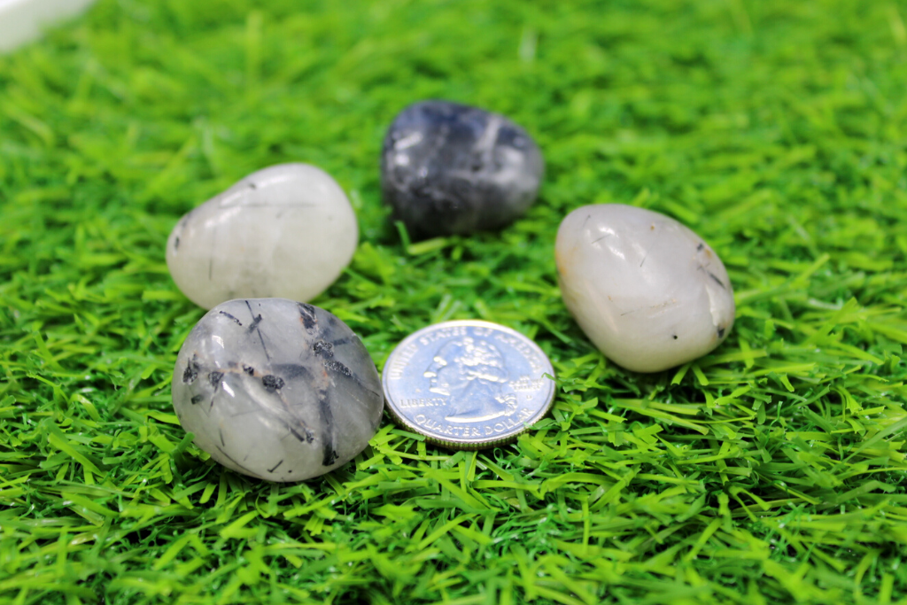 Tourmalinated Quartz Tumbled Stones